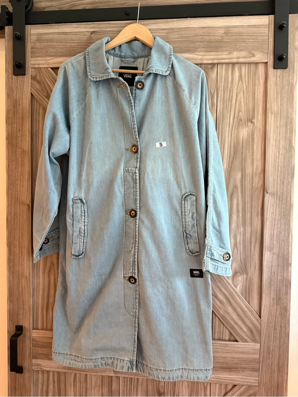 Vans Skate Mac light denim long jacket ladies S New tags - Picture 2 of 7